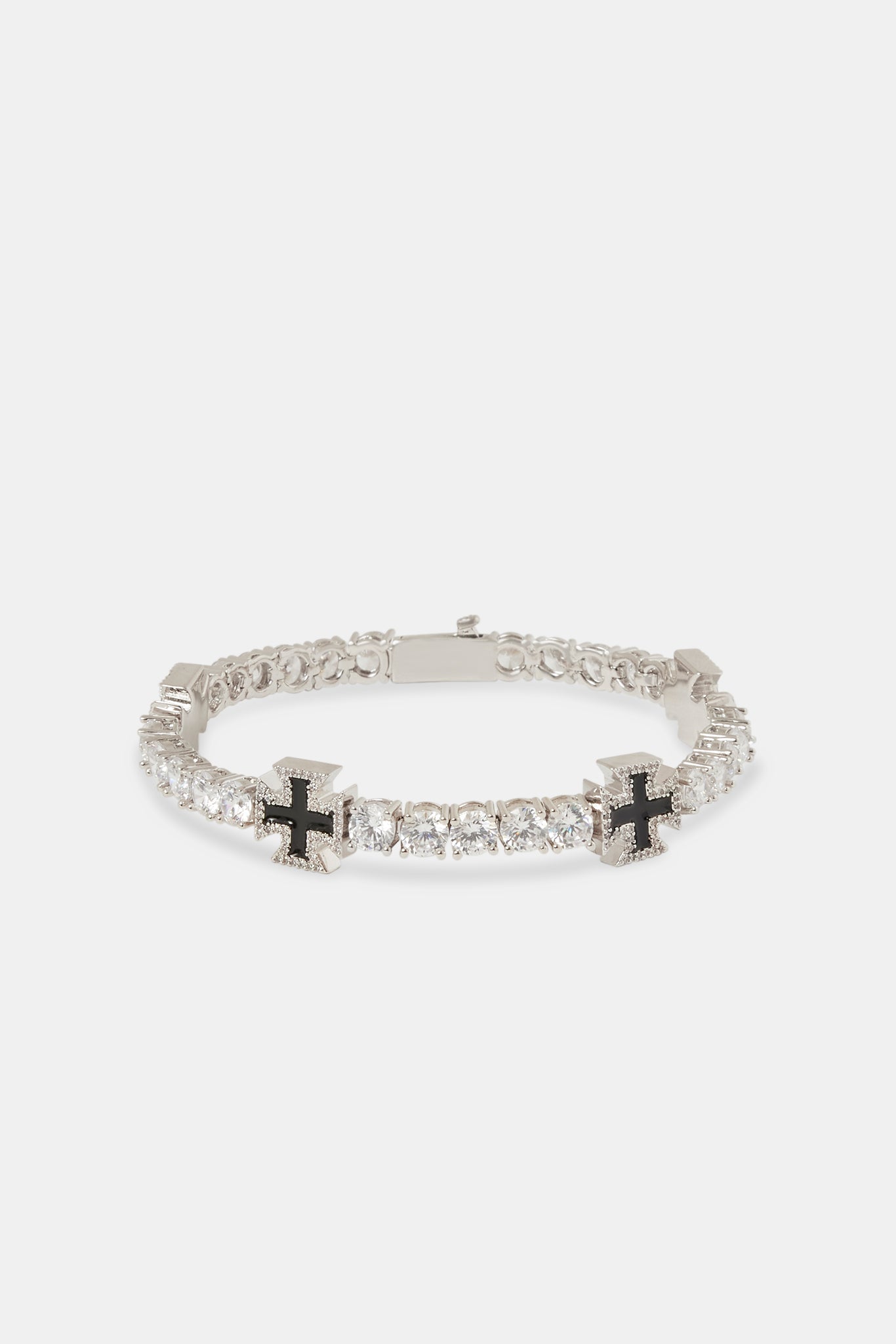 BLACK CROSS MOTIF TENNIS BRACELET 5MM MVP™