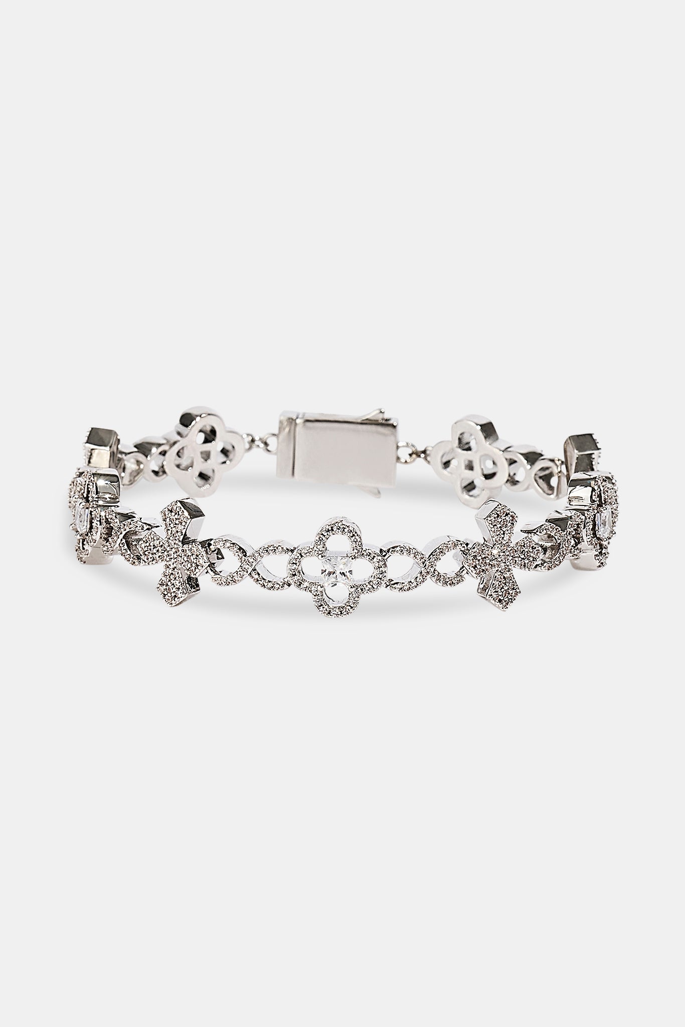 ICED CROSS MOTIF INFINITY BRACELET 8MM MVP™