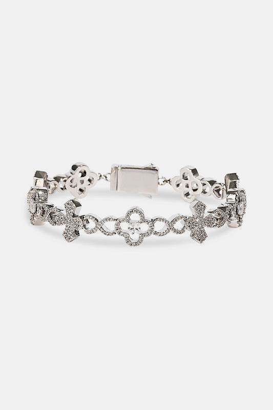 ICED CROSS MOTIF INFINITY BRACELET 8MM MVP™