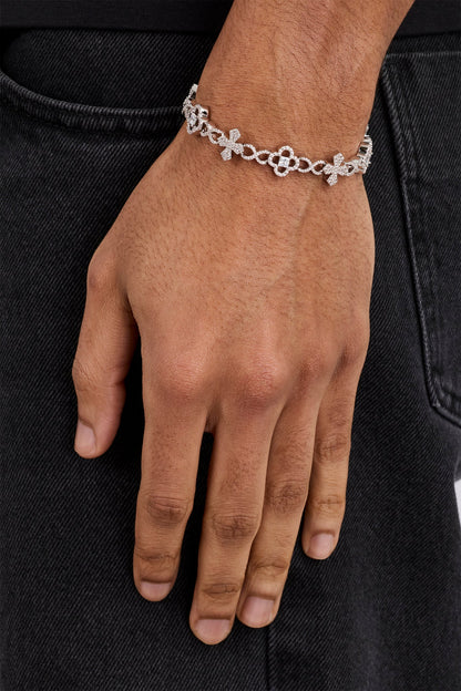 ICED CROSS MOTIF INFINITY BRACELET 8MM MVP™