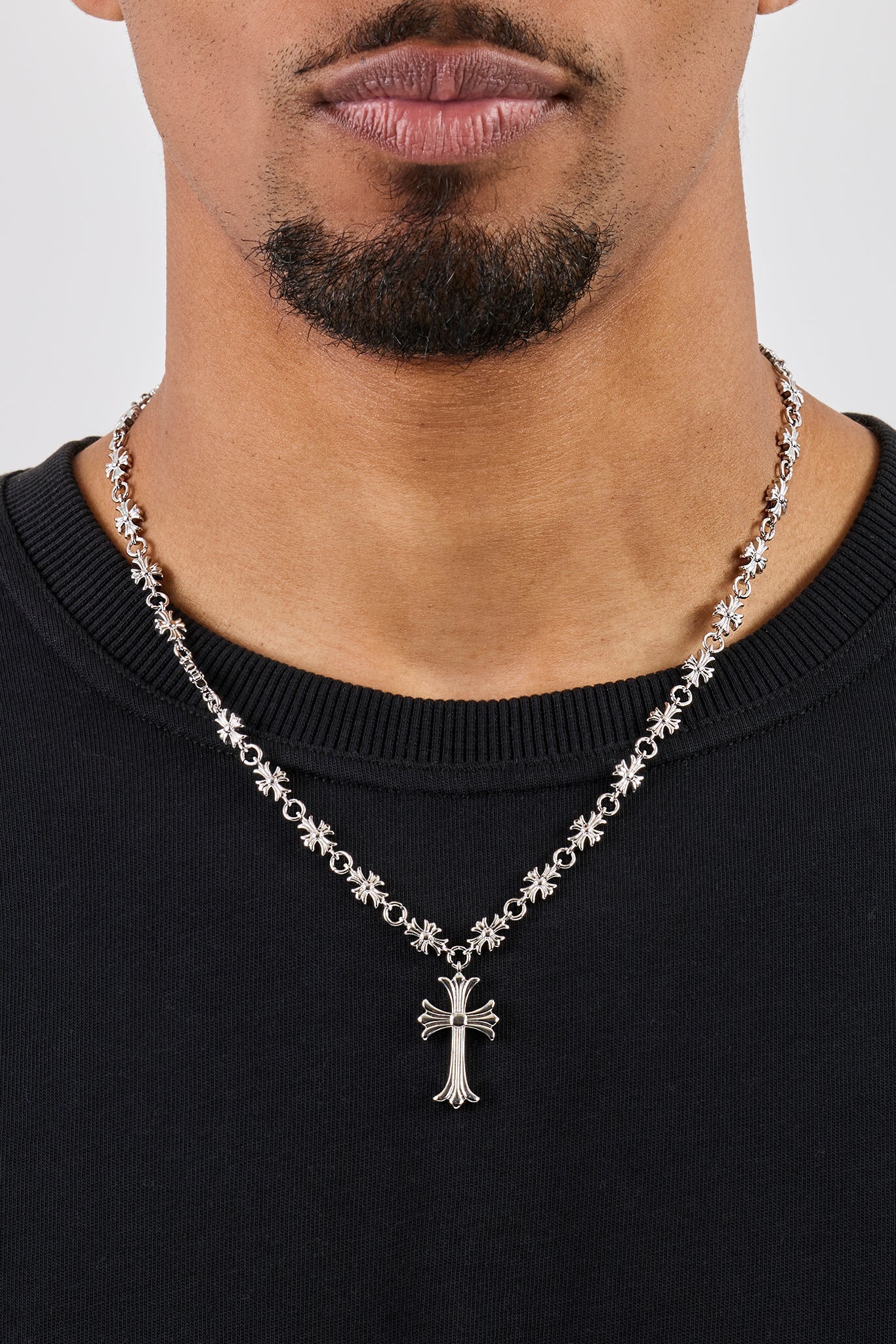 POLISHED MULTI CROSS MOTIF NECKLACE 30MM MVP™