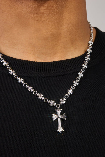 POLISHED MULTI CROSS MOTIF NECKLACE 30MM MVP™